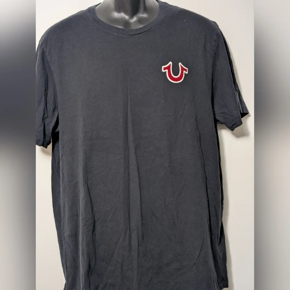 Men's Classic Logo True Religion Black T Shirt Size XL